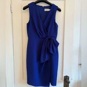 Blue v-neck cocktail dress (Eliza J) size 4